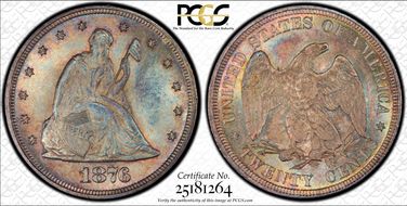 1876 20C MS66