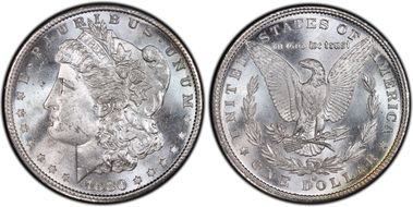 1880/79-S $1 VAM 8, Doubled 18-0 MS65