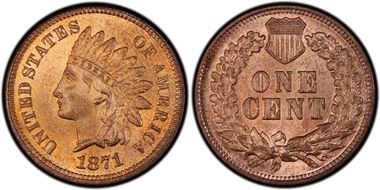 1871 1C MS65RD