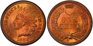 1882 1C MS66RD