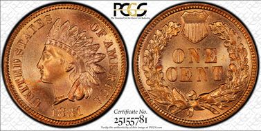 1881 1C MS67RD