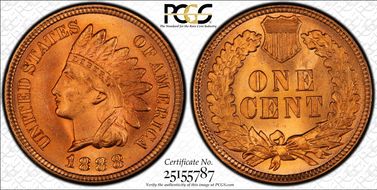1888 1C MS66+ RD