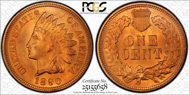 1890 1C MS66RD