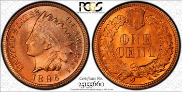 1896 1C MS66RD