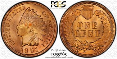 1901 1C MS67RD