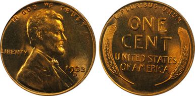 1933-D 1C MS67RD