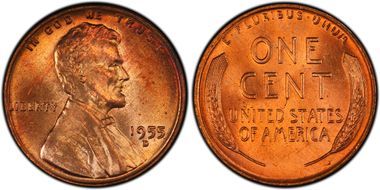 1955-D 1C MS66RB