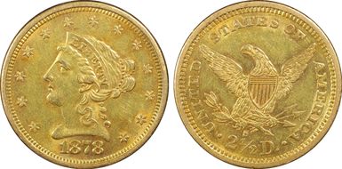 1878-S $2.50 AU55
