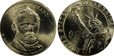 2011-P $1 Partial Edge Lettering Grant, Position A MS65