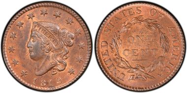 1819 1C Newcomb 10 MS64RB