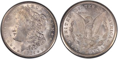 1921-S $1 VAM 1B-4b Thorn Head MS62