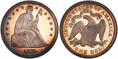 1872 $1 PR64CAM