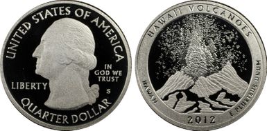 2012-S 25C Hawaii Volcanoes NP  First Strike PR70DCAM