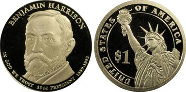 2012-S $1 Benjamin Harrison First Strike PR69DCAM