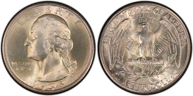 1934 25C Light Motto MS67