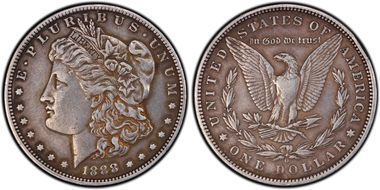 1888-O $1 VAM 5 Oval O VF35