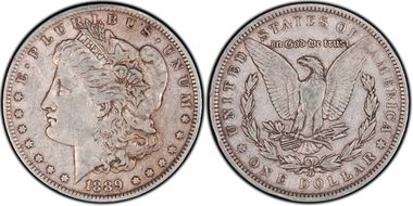 1889-O $1 VAM 2, Oval O XF45