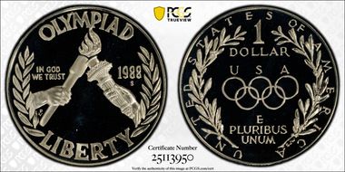 1988-S $1 Olympic PR70DCAM