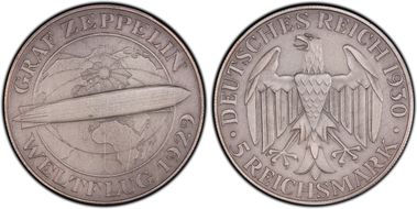 1930-A 5 Mk Zeppelin J-343 Matte PR65