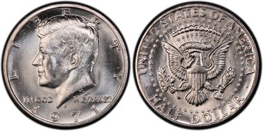 1971-D 50C DDO, FS-102 MS64