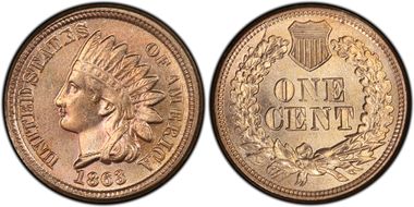 1863 1C MS64+