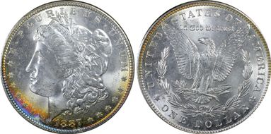1887 $1 MS64