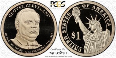 2012-S $1 Grover Cleveland 22nd PR70DCAM