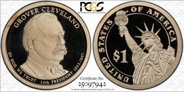 2012-S $1 Grover Cleveland 24th PR70DCAM
