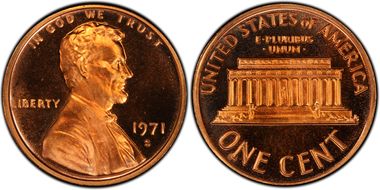 1971-S 1C PR68+ DCAM