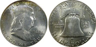 1948-D 50C MS64+ FBL