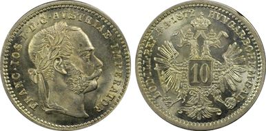 1872 10 Kr MS66