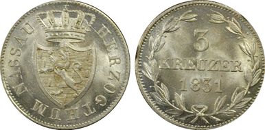1831 3 Kr MS66+