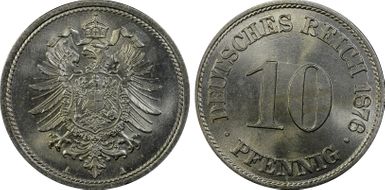 1876-A 10 Pfg J-4 MS65