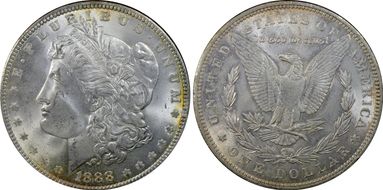 1888 $1 MS64