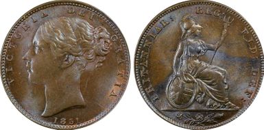 1851 1/4D S-3950 MS64+ BN