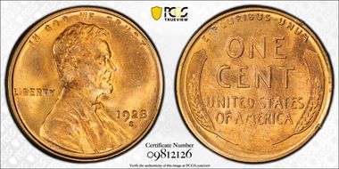 1928-S 1C MS66+ RD
