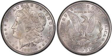 1887-S $1 MS64+
