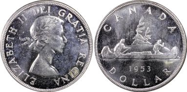 1953 S$1 No Strap, FWL MS64