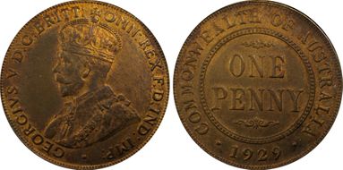 1929 (m) 1D Indian obverse MS64RB