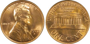 1972-D 1C MS66RD