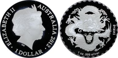 2012 $1 Year of the Dragon PR69DCAM