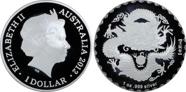 2012 $1 Year of the Dragon PR69DCAM