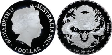 2012 $1 Year of the Dragon PR69DCAM