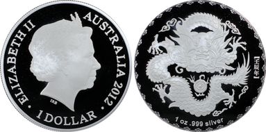 2012 $1 Year of the Dragon PR69DCAM