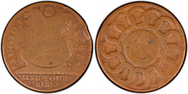 1787 Fugio 1C States United, 4 Cinq G4BN