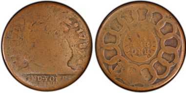 1787 Fugio 1C States United, 4 Cinq FR2BN