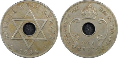 1936-H 1D Edward VIII 10 Cent Mule XF45