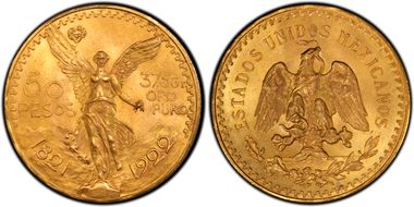 1922 50 Peso KM-481  Au MS65