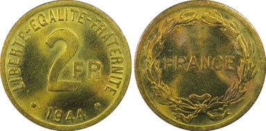 1944 2 Fr Gad-537 F-271 FRANCE MS64