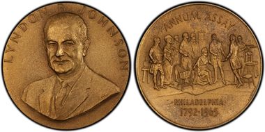 1965 AE Medal JK-AC-109, Lyndon B. Johnson SP64
